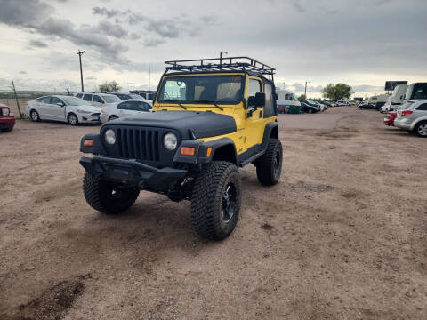 2000 Jeep Wrangler for sale at PYRAMID MOTORS - Fountain Lot in Fountain CO