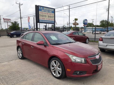 2014 Chevrolet Cruze for sale at S.A. BROADWAY MOTORS INC in San Antonio TX