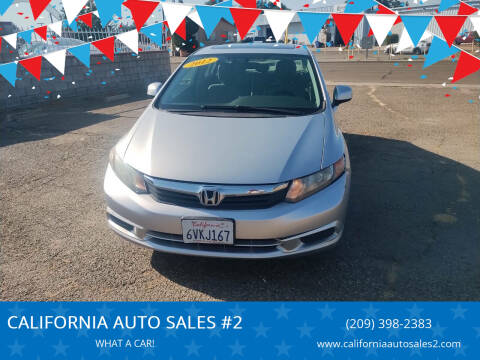2012 Honda Civic for sale at CALIFORNIA AUTO SALES #2 in Livingston CA