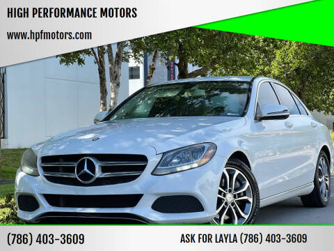 2016 Mercedes-Benz C-Class for sale at HIGH PERFORMANCE MOTORS in Hollywood FL