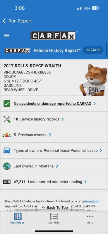 2017 Rolls-Royce Wraith