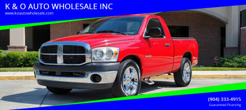 2008 Dodge Ram 1500 for sale at K & O AUTO WHOLESALE INC in Jacksonville FL