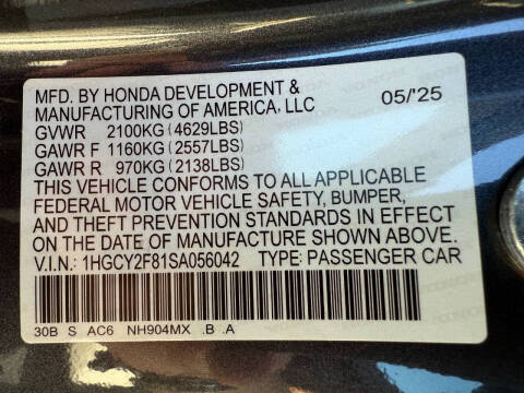 2025 Honda Accord Hybrid Touring