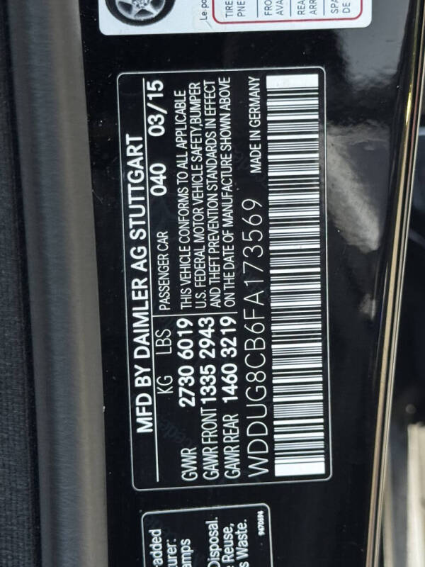 2015 Mercedes-Benz S-Class S 550