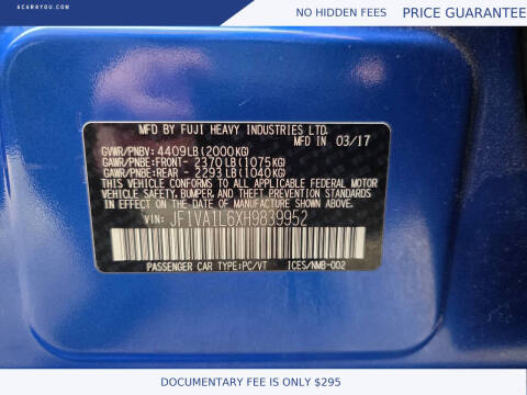 2017 Subaru WRX Limited