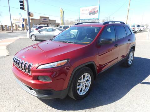 2016 Jeep Cherokee for sale at AUGE'S SALES AND SERVICE in Belen NM