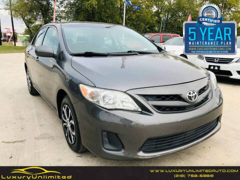 2013 Toyota Corolla for sale at LUXURY UNLIMITED AUTO SALES in San Antonio TX