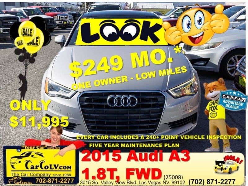 2015 Audi A3 for sale at The Car Company - 249 monthly payments in Las Vegas NV