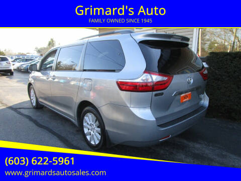 2015 Toyota Sienna for sale at Grimard's Auto in Hooksett NH