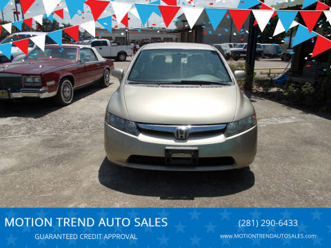 2007 Honda Civic for sale at MOTION TREND AUTO SALES in Tomball TX