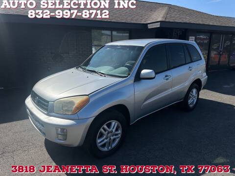 2002 Toyota RAV4 for sale at Auto Selection Inc. in Houston TX