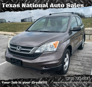 2010 Honda CR-V for sale at Texas National Auto Sales in San Antonio TX