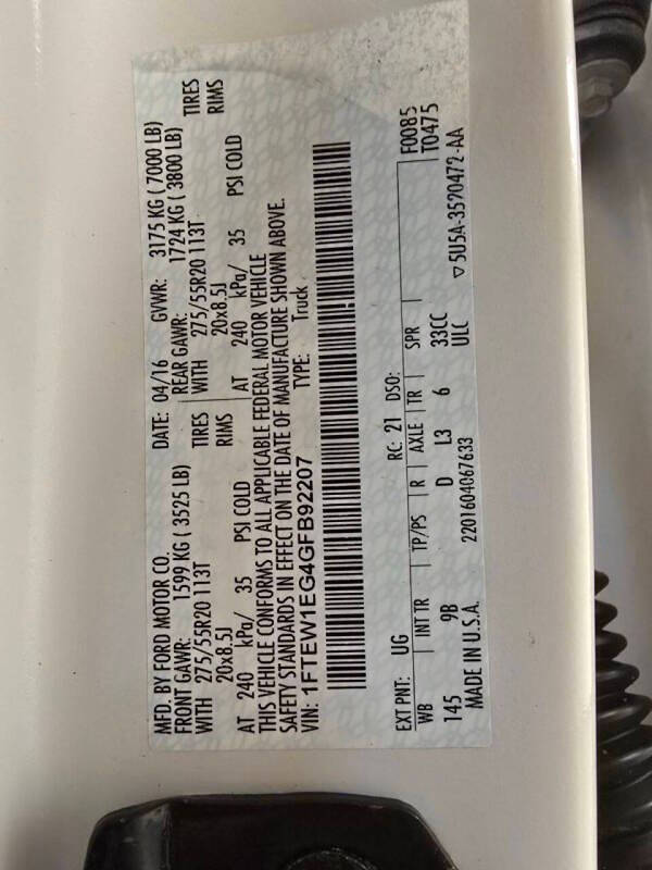 2016 Ford F-150 Platinum