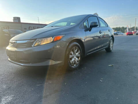 2012 Honda Civic for sale at Logos Motors Inc in Lawrence IN