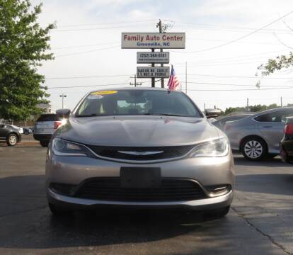 2017 Chrysler 200 for sale at FAMILY AUTO CENTER in Greenville NC