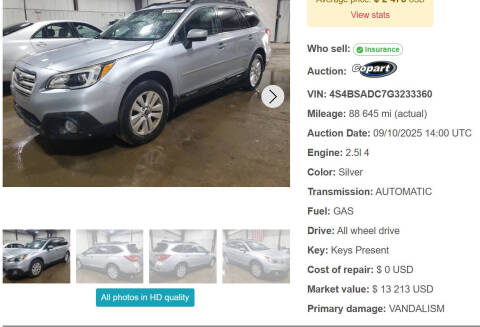 2016 Subaru Outback 2.5i Premium