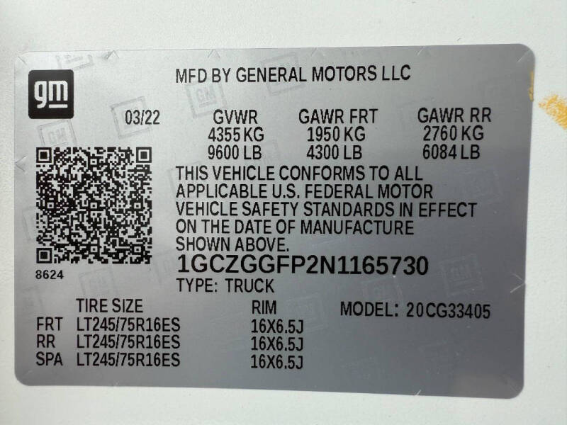 2022 Chevrolet Express 3500