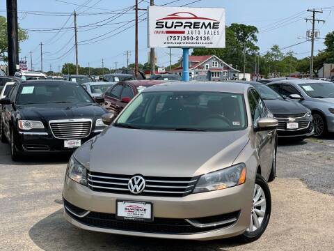 2015 Volkswagen Passat for sale at Supreme Auto Sales in Chesapeake VA
