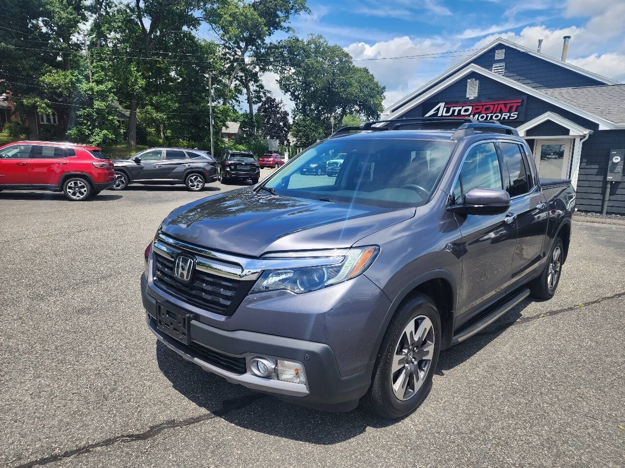 Gray 2017 Honda Ridgeline Pickup Truck All-Wheel Drive 6-Speed Automatic