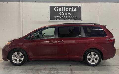 2016 Toyota Sienna for sale at Galleria Cars in Dallas TX