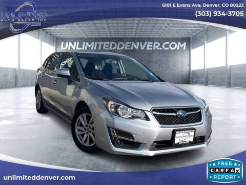 2016 Subaru Impreza for sale at Unlimited Auto Sales in Denver CO