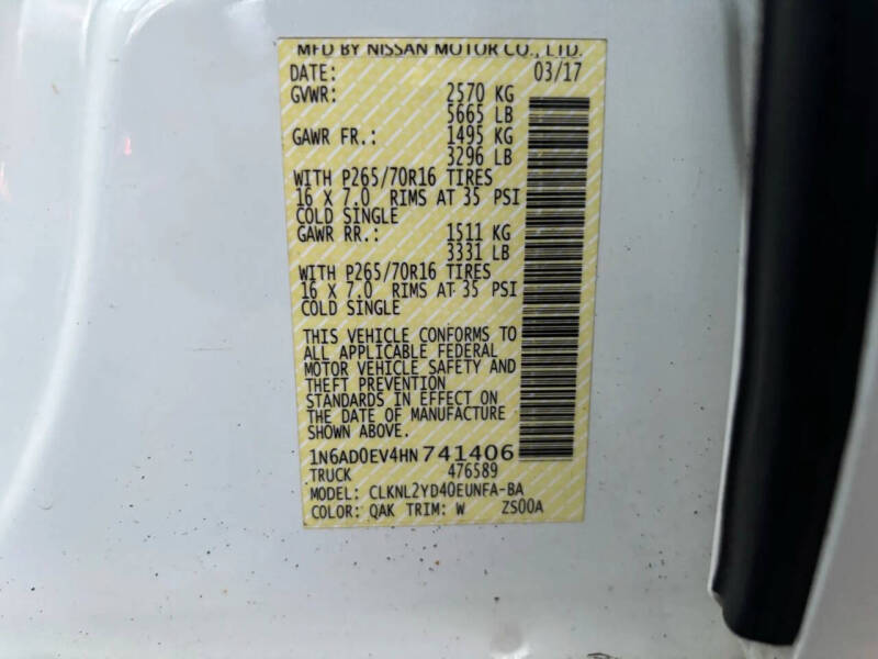 2017 Nissan Frontier