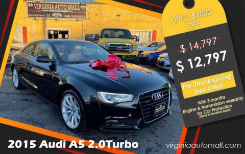 2015 Audi A5 for sale at Virginia Auto Mall in Woodford VA
