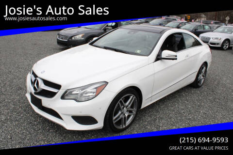 2014 Mercedes-Benz E-Class for sale at Josie's Auto Sales in Gilbertsville PA