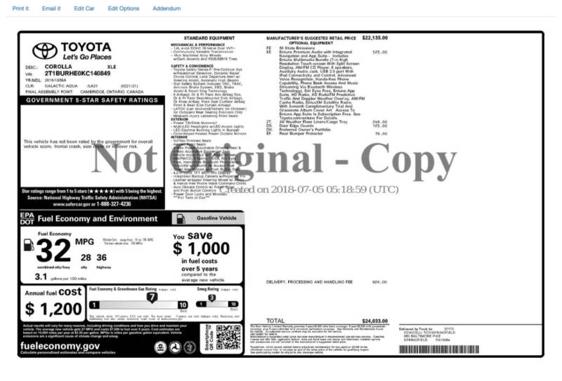 2019 Toyota Corolla XLE