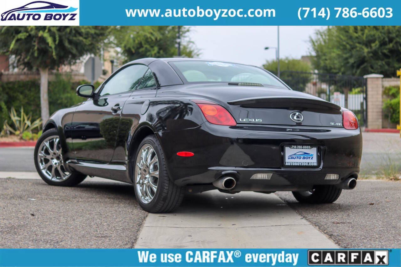 2002 Lexus SC 430 for sale at Auto Boyz in Garden Grove, CA