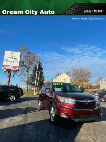 2015 Toyota Highlander for sale at Cream City Auto in Milwaukee WI