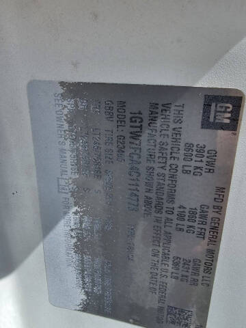 2012 GMC Savana 2500