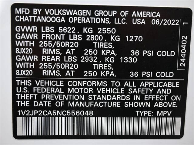 2022 Volkswagen Atlas SE