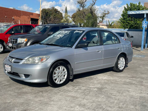 2005 Honda Civic for sale at Olympic Motors in Los Angeles CA