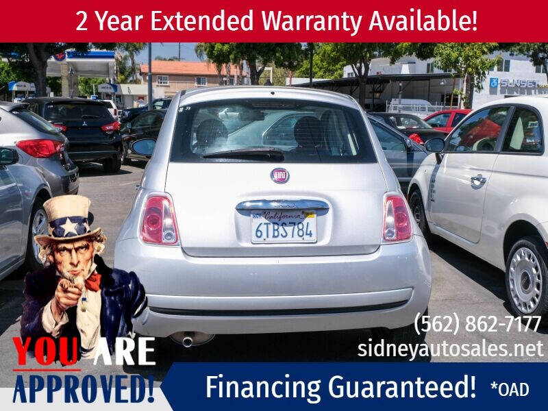 Silver 2012 FIAT 500 Pop Pop 2dr Hatchback 3