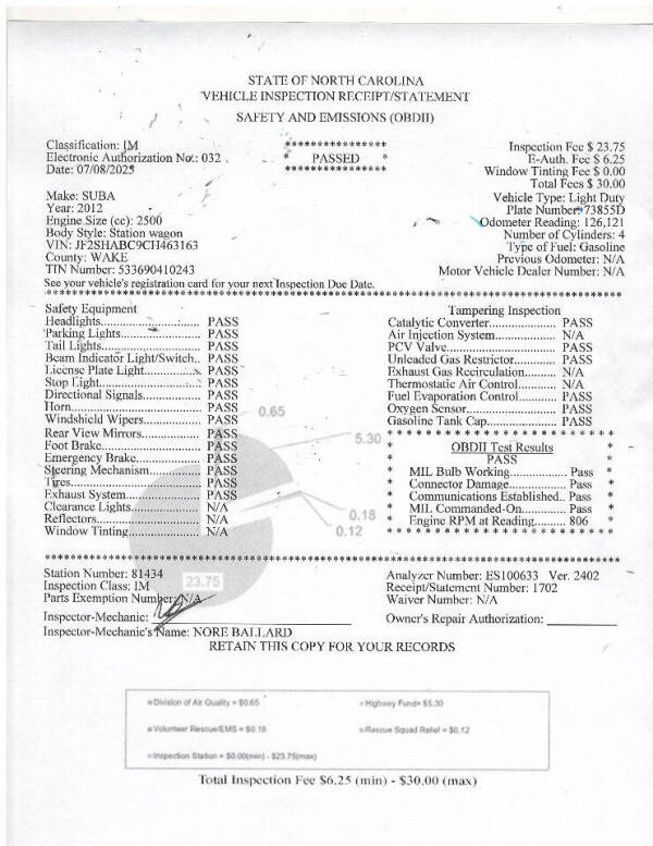 2012 Subaru Forester 2.5X