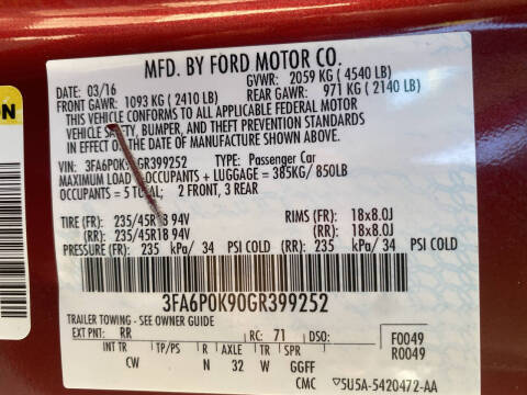 2016 Ford Fusion Titanium