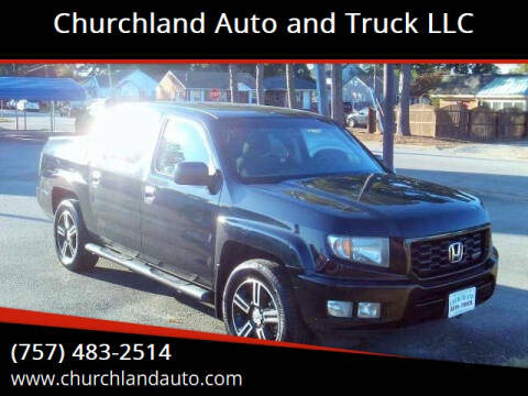 2012 Honda Ridgeline for sale at Churchland Auto and Truck LLC in Portsmouth VA