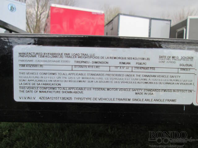 2026 Load Trail Single Axle Utility SE7712031