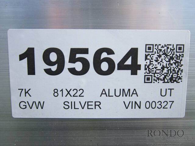 2026 Aluma Utility 8122TA-EL-R-BT-SR