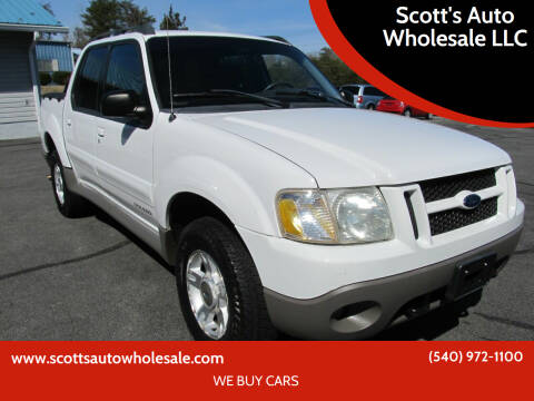 2002 Ford Explorer Sport Trac for sale at Scott's Auto Wholesale LLC in Locust Grove VA