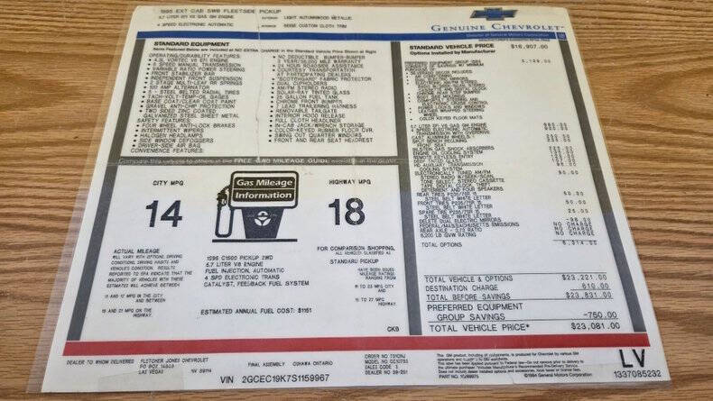 1995 Chevrolet C/K 1500 Series