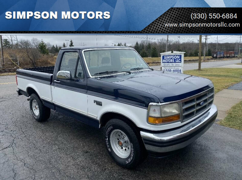 1993 Ford F-150 for sale at SIMPSON MOTORS in Youngstown OH