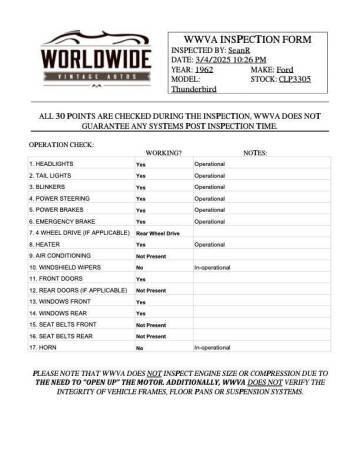 1962 Ford Thunderbird