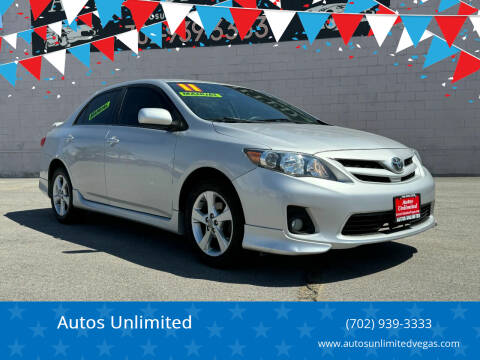 2011 Toyota Corolla for sale at Autos Unlimited in Las Vegas NV