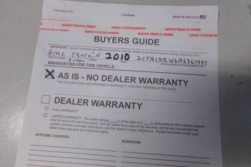 2010 GMC Terrain SLE-2