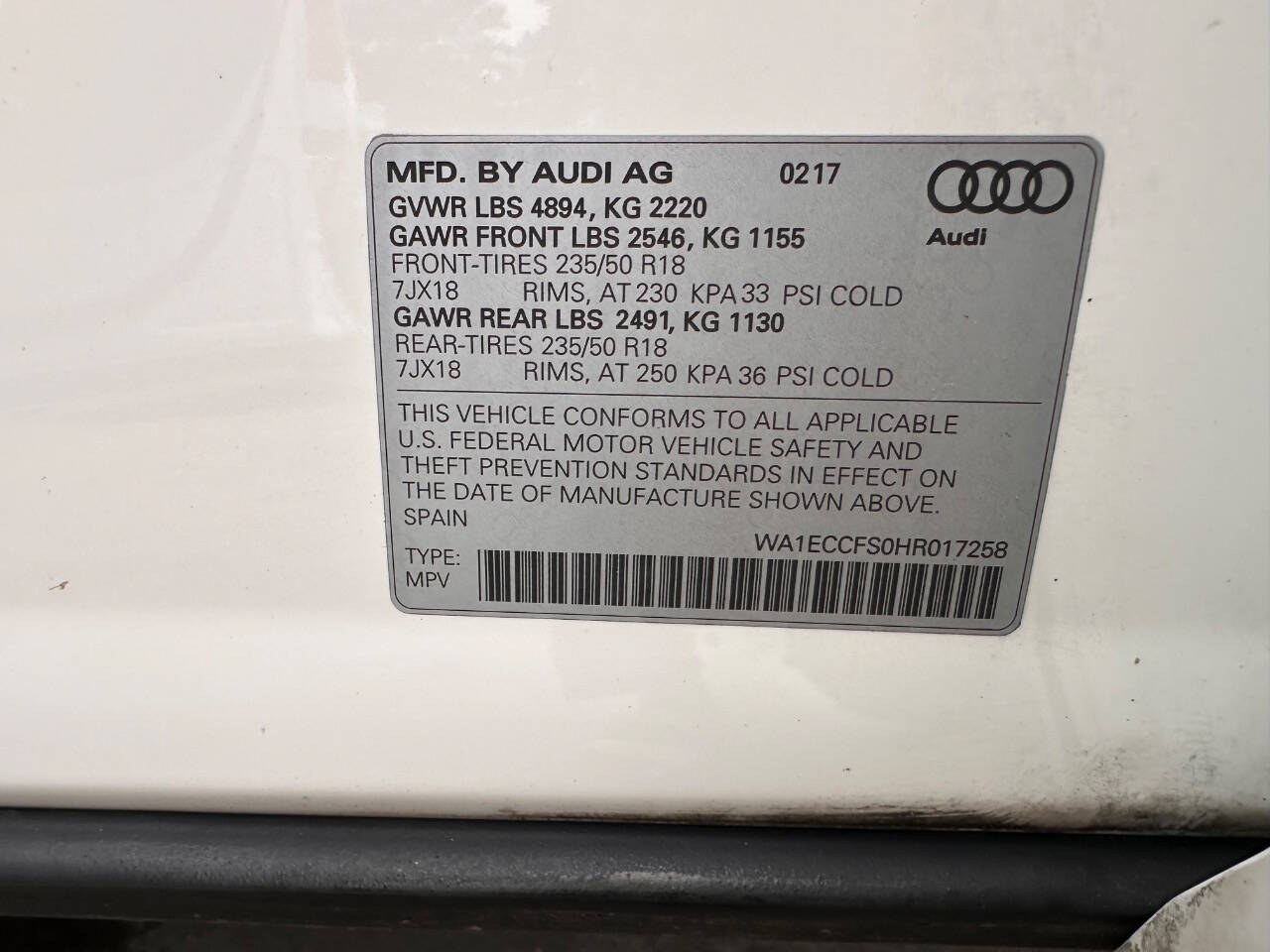 2017 Audi Q3 for sale at Karas Auto Sales Inc. in Sanford, NC