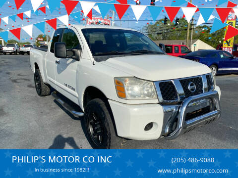 2006 Nissan Titan for sale at PHILIP'S MOTOR CO INC in Haleyville AL