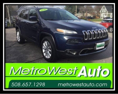 2016 Jeep Cherokee for sale at Metro West Auto in Bellingham MA