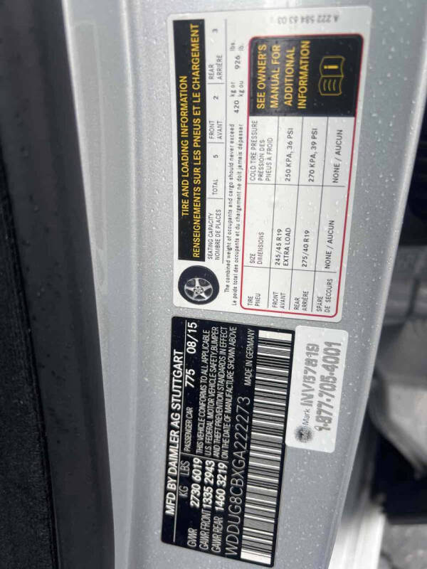 2016 Mercedes-Benz S-Class S 550